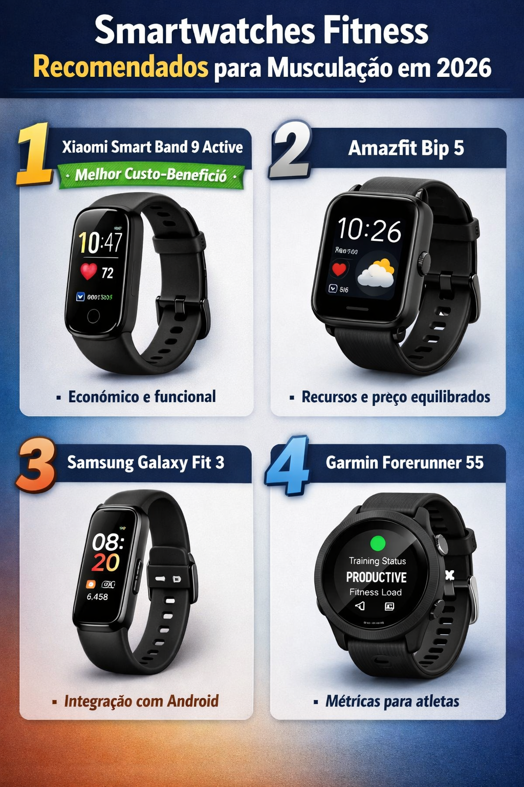 Smartwatches Fitness: qual escolher para musculação?